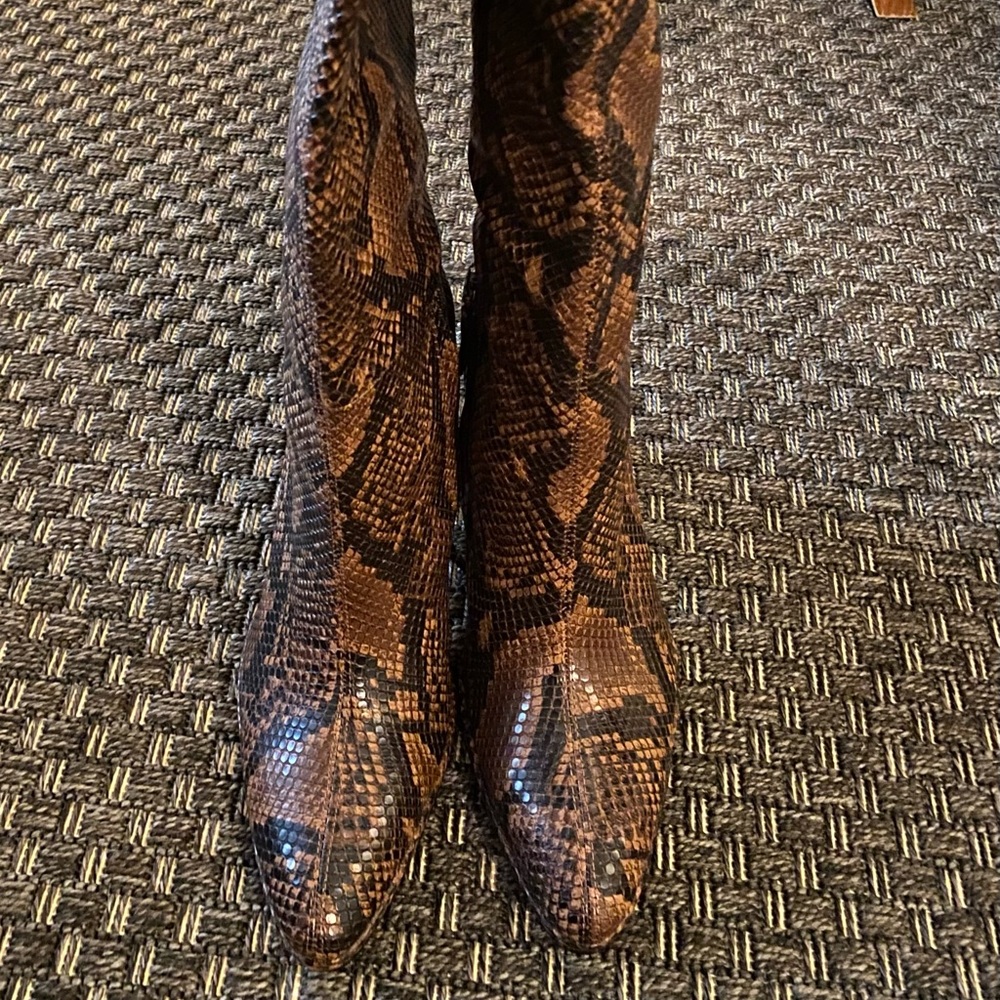 Zara Faux Skin Never Worn To Knee Boots